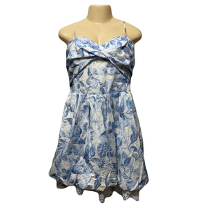 White House Black Market Blue and White Sundress